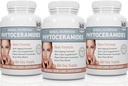 Fitocerammidi di Riso con Biotina Vitamina A, C, D ed E, Tre Bottiglie, 180 capsule 40mg