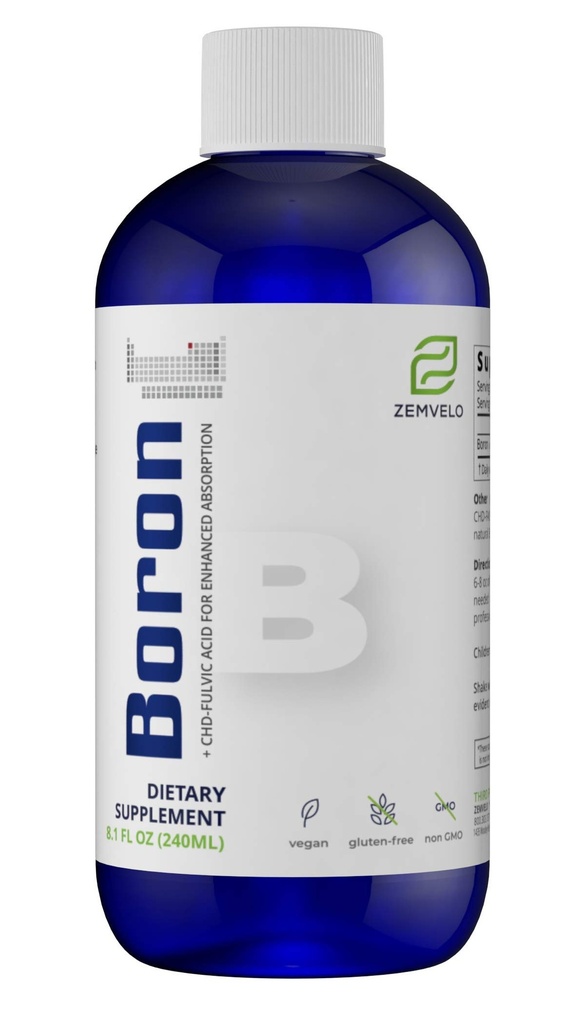 Liquid Boron | 3 mesi di alimentazione | Support Graceful Aging | Support Calcium e Magnesium Absorption