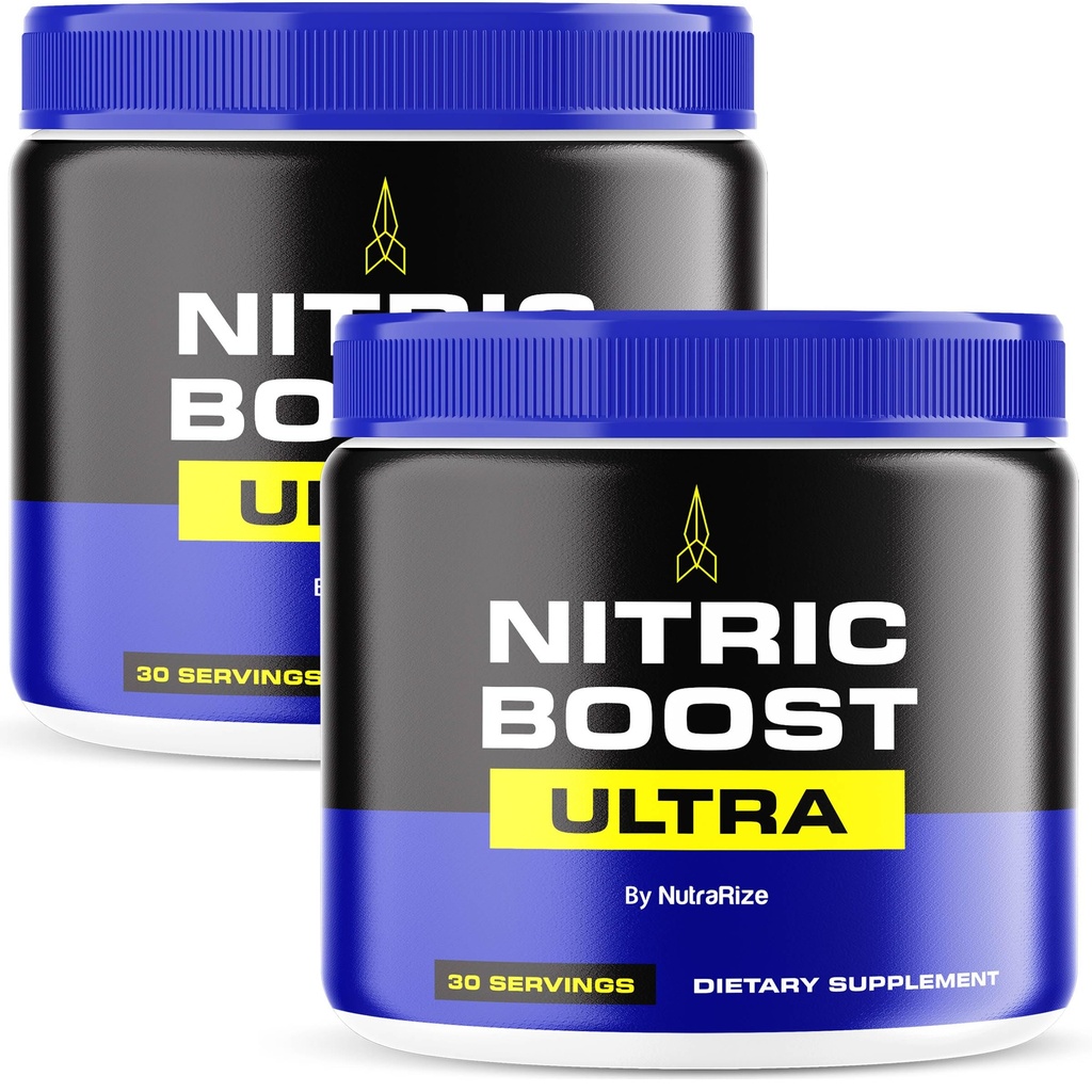 NutraRize (Pack of 2 Nitric Boost Ultra – Premium Daily Powder Blend in un barattolo, progettato per aiutare a mantenere l'energia, sostenere la circolazione naturale, e mantenere il vostro andare, Recensioni ufficiali (60 Servings)