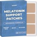 Melatonine Sleep Patches for Adults Extra Strength (Patch de sommeil facile à appliquer avec Valerian) Relax & Wake Up Rafraîchi (Rafraîchi) Confort de nuit longue durée pour les hommes et les femmes (60 Patches)