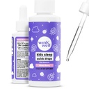 Wink Well Kids Liquid Melatonin Drops- Gocce naturali del sonno del bambino per l'aiuto di sonno del bambino con 1 mg per la melatonina liquida dei bambini non addictive- 2 Oz