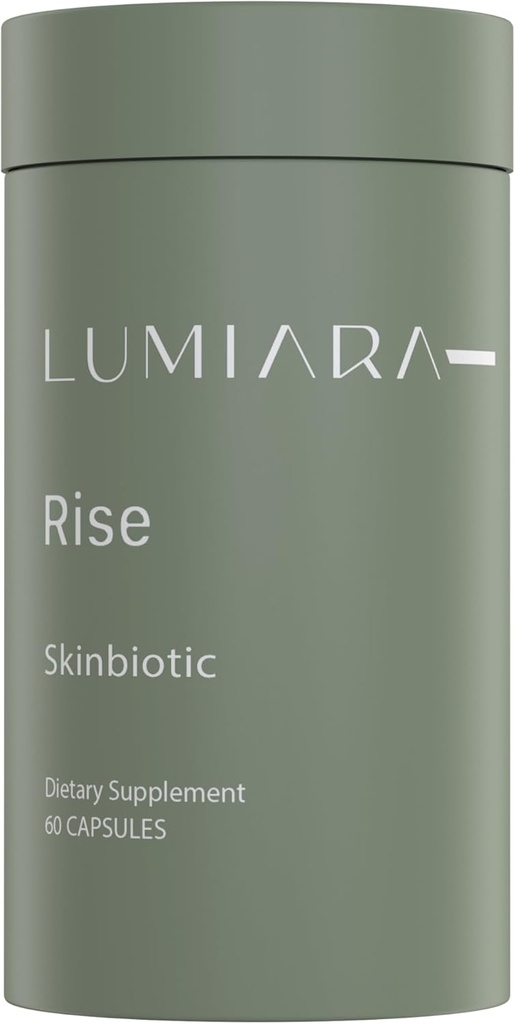 Lumiara Rise Skinbiotic - Beauty Boosting, Gut Healthy Skin Supplement per le donne di tutte le età e tipi di pelle - Chemical Free, Cruelty Free, Plant Based Collagen Booster - Made in the USA - 60 capsule