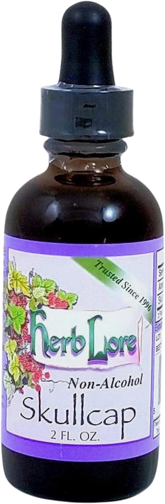 Erbe Lore Skullcap Tincture - Liquid Natural Herbal Sleep Aid for Adults & Kids (2 fl oz)