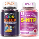 Gommies 5HTP avec glycinate de magnésium + Gommies de sommeil pour enfants - Gommies de glycinate de magnésium