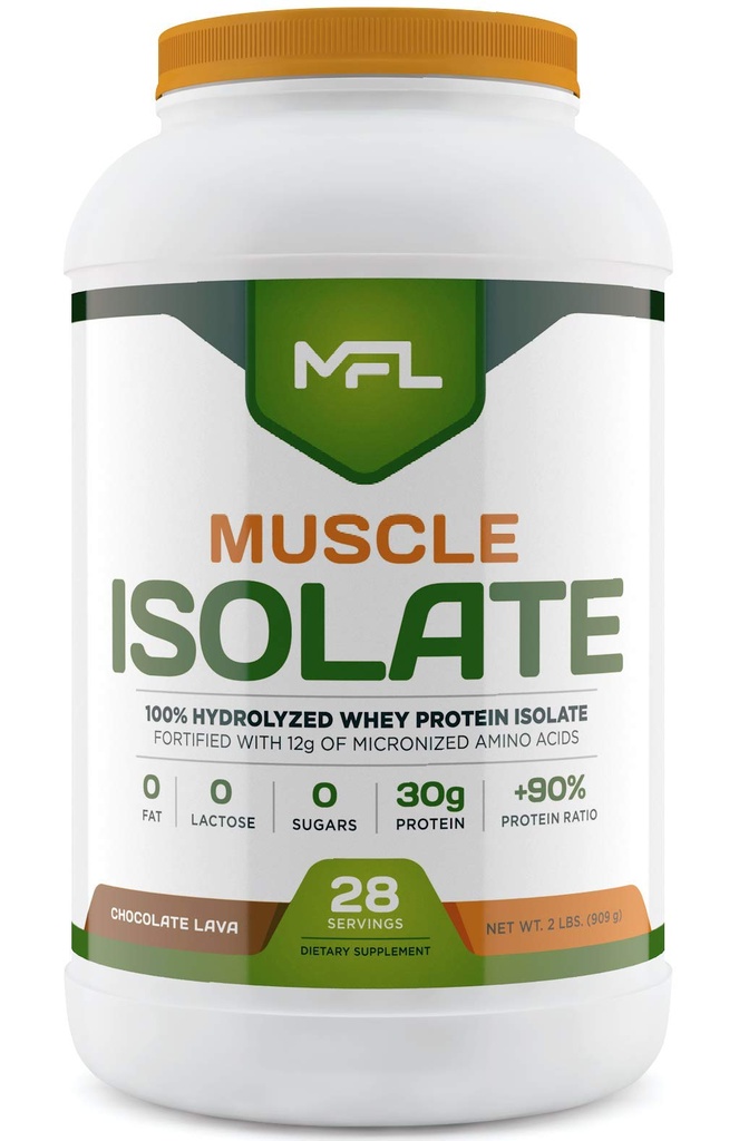 MFL 100% Isolate Protein l 30g Protein l 12g Aminosäuren l Keto Friendly l Low Carbs l 2 lbs. (Chocolate Lava)