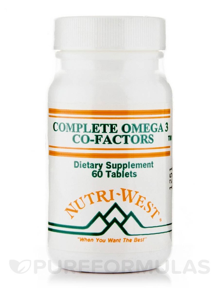 Cofacteurs Oméga-3 complets (formule pour adultes) - 60 comprimés par Nutri West