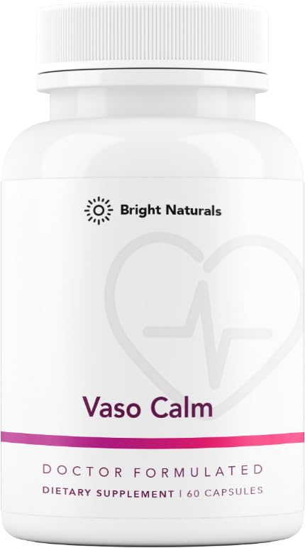 Vaso Calm - Supplément pour équilibre sanguin sain - Caractéristiques Extrait d'ail fermenté, de céleri et de graines de raisin, d'hibiscus et de vitamine K2 - Fabriqué aux États-Unis