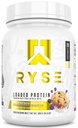 RYSE Loaded Protein Powder - Blueberry Muffin - 25g Whey Protein Isolate & Konzentrat mit Prebiotic Fiber & MCT - Low Carb, Low Sugar, Digestive-Friendly - 20 Portionen / 1,5 lb Tub