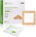 NeuHeils Silikon-Klebeschaum-Kleidung mit sanften Border 4'''x4''' für Bett Sore Leg Ulcer 10 Pack, hohe Absorption Wasserdichte Silikon Wound Bandage
