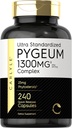 Carlyle Pygeum Supplément 1300mg. 240 Capsules.