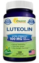 Luteolin 100mg - 120 Capsule - Integratore Luteolin & Pillole Complesso di Polvere comunemente prese con Quercetina - Supporta la salute del cervello e della memoria