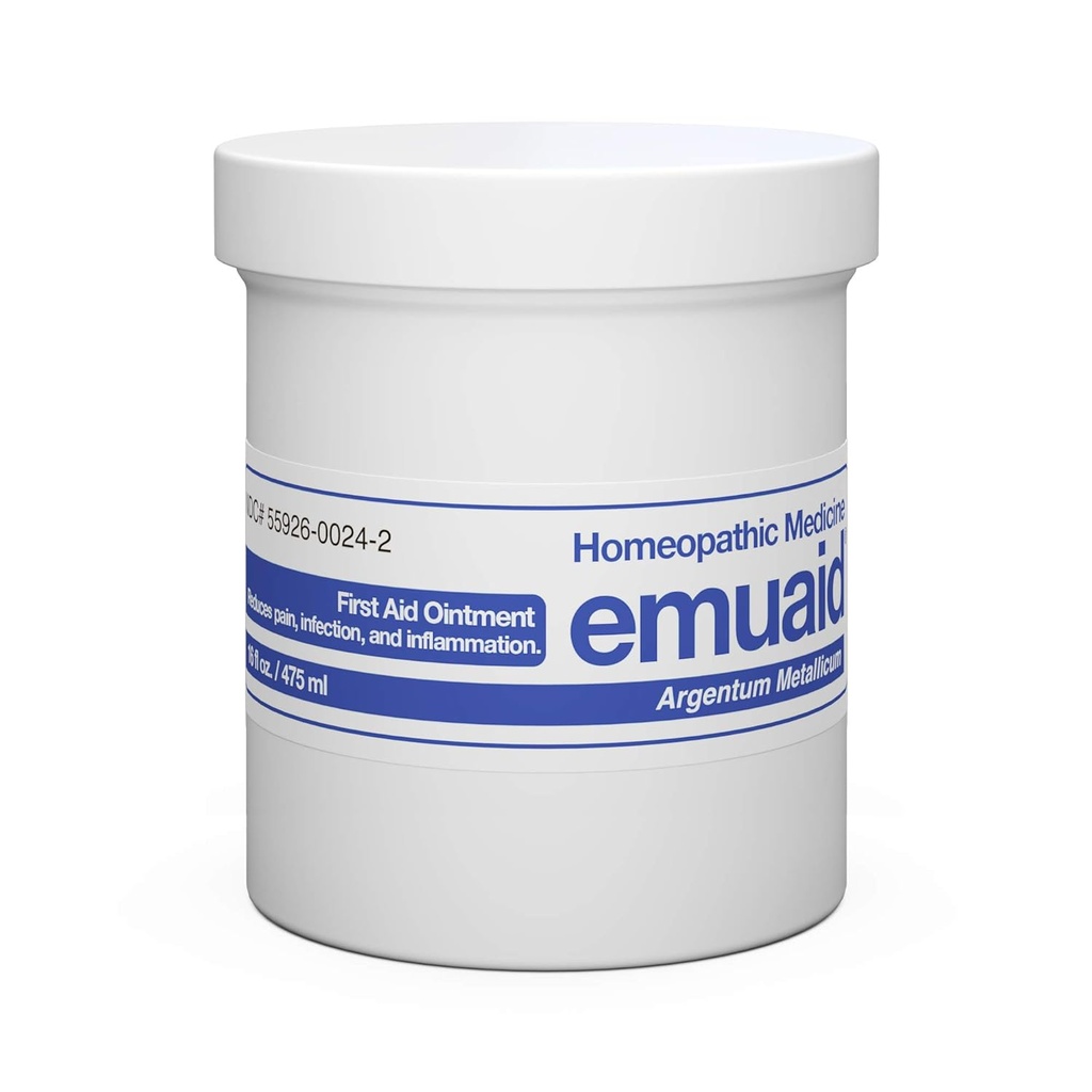 emuaid Ointment for Eczema and Psoriasis Relief, Reduces Itching, Pain, Swelling, Regular Strength Treatment for 100+ Skin Conditions, Steroid and Chemical-Free, Suitable for All Ages, 16oz