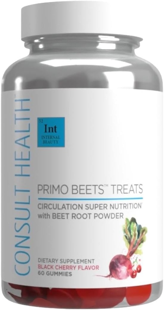 Consultez Santé - Les betteraves Primo traitent les gommies - Circulation Super Nutrition avec la poudre de racine de betterave - Noir cerise