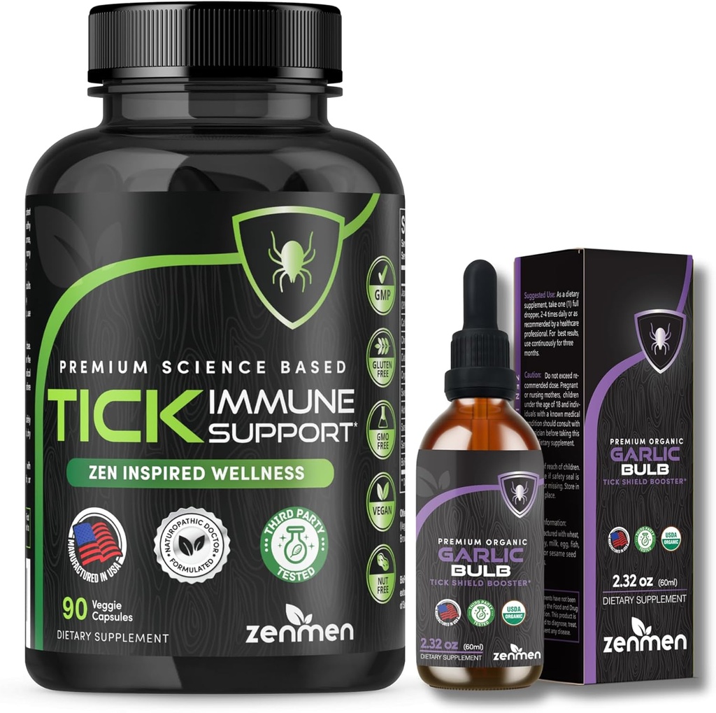 Zenmen Immununterstützung Bundle: Tick Immununterstützung und Knoblauchzehe