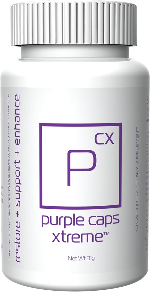 Global Purple Caps Xtreme - Ergänzung mit Vitaminen und Mineralien von Rotkin Wellness - 60 Kapseln