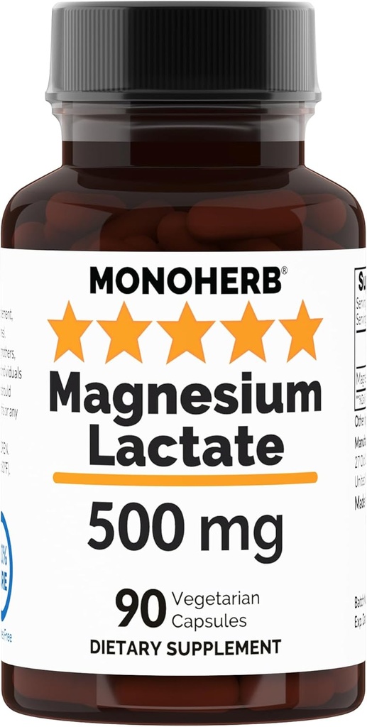 Magnesio Lattato 500 mg - 90 capsule vegetariane