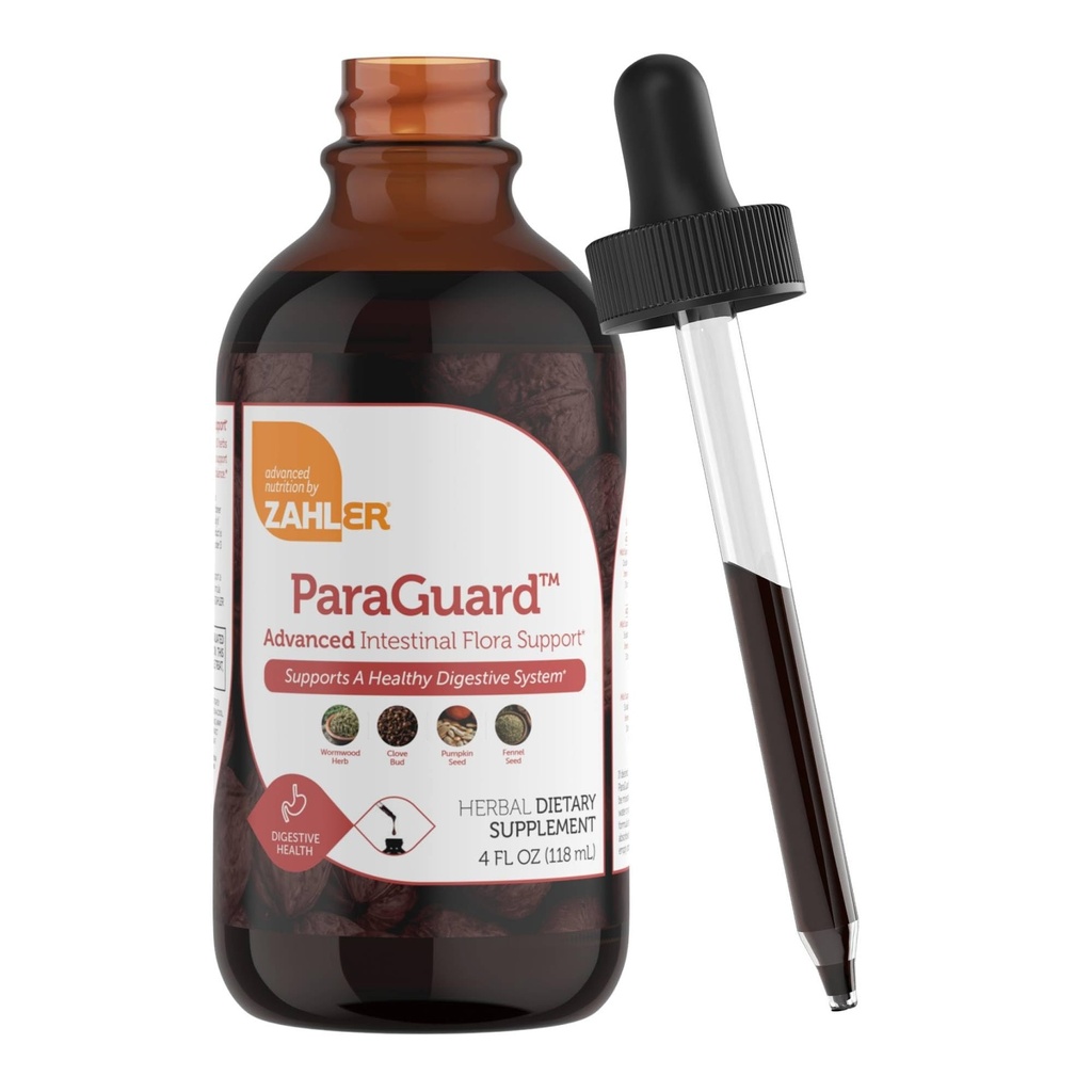 Zahler - ParaGuard Liquid Drops - Gut Health Supplement - Formel hat Wormwood, Knoblauch Bulb, Kürbis Seed, Clove & More - Natürliche Unterstützung für Menschen - Certified Kosher (4 Oz) (4 oz., Drop)