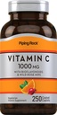 Piping Rock Vitamine C 1000mg.250 Caplets avec bioflavonoïdes et roses HIPS.