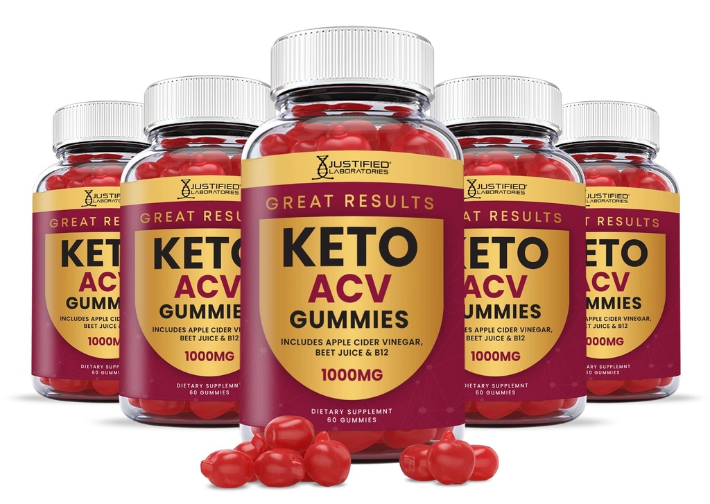 (5 Pack) Grandi risultati Keto ACV Gummies Advanced Formula 1000MG Grandi risultati Keto Gummies Aceto di Sidro di Mele Formulato con Pomegranate Beet Juice Powder B12 Vegan Non GMO 300 Gummys