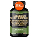 Gade Nutrition Magnesium Complex 10 in 1 - Glycinate, Citrato, Malato, Ossido, Taurate, Aspartate, Gluconate Ascorbate Lactate Carbonate Zinc Copper Manganese & Vitamins (90 Conta (Pack of 1))
