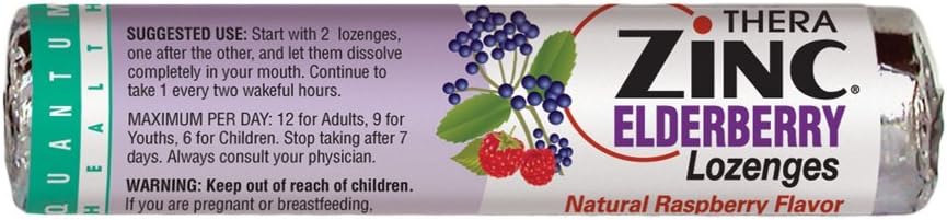 Thera Zinc Elderberry Lozenges, 14 Count (Pack von 12)