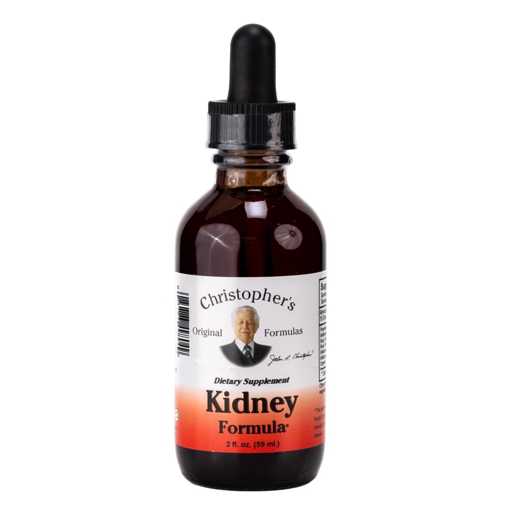 Christopher's Original Formeln Nierenextrakt, Kräuter-Unterstützung mit Ginger Root, Goldenseal & Juniper Berry, 2 oz Flüssigkeit