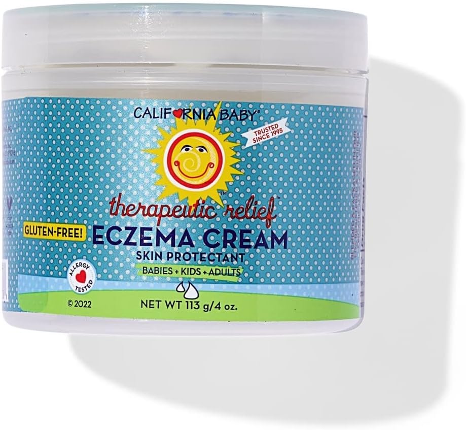 Crème d'eczéma pour bébé californienne sans stéroïdes Traitement d'eczéma colloïdal + Aloe Vera