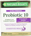 Nature's Bounty Ultra Strength Probiotic 10, 140 Capsules