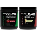 PRE JYM 30 Black Cherry & Post JYM Rainbow Sherbert post-entraînement 30 portions de boisson de récupération musculaire