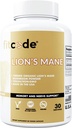 Fitcode Organic Lion’s Mane Mushroom Supplement - Lion’s Mane Mushroom Capsules Nootropics Brain Support Supplemento per Focus Memory Clarity e Immunity Support Lion’s Mane Supplement