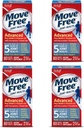 Move Free Advanced Plus MSM und Vitamin D3, 80 Tabletten - Joint Health Supplement mit Glucosamin und Chondroitin (Pack von 4)