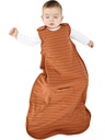 Woolino Merino Laine et coton biologique Sac de couchage ultime - 4 saisons - Sac de couchage réglable à fermeture éclair à deux bras - Sac de couchage universel pour bébé (2-24 mois) - Rouille
