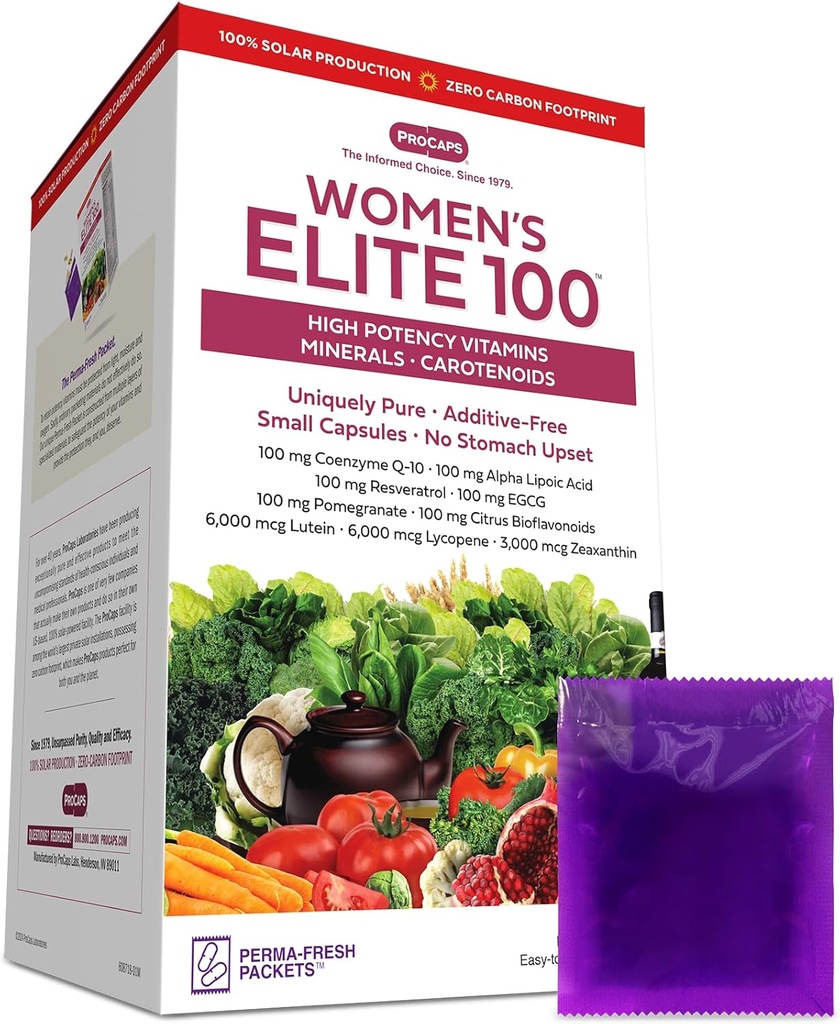 ANDREW LESSMAN Multivitamin - Women's Elite-100 60 Packets - 40+ Potent Nährstoffe Plus 100mg Jede Coenzym Q10, Alpha Lipoic Acid, Resveratrol, EGCG, Granatapfel, Citrus Bioflavonoids.