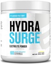 Polvere di elettrolito di HYDRASURGE di fabbrica Jacked - Integratore di idratazione per minerali di siero, sale marino dell'Himalaya, acqua di cocco - Keto Friendly, naturalmente addolcito - 60 porzioni, limonata