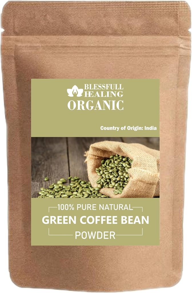 Bio Grüne Kaffeebohnen Pulver 100% reine natürliche 300 Gramm / 10.58 Unze
