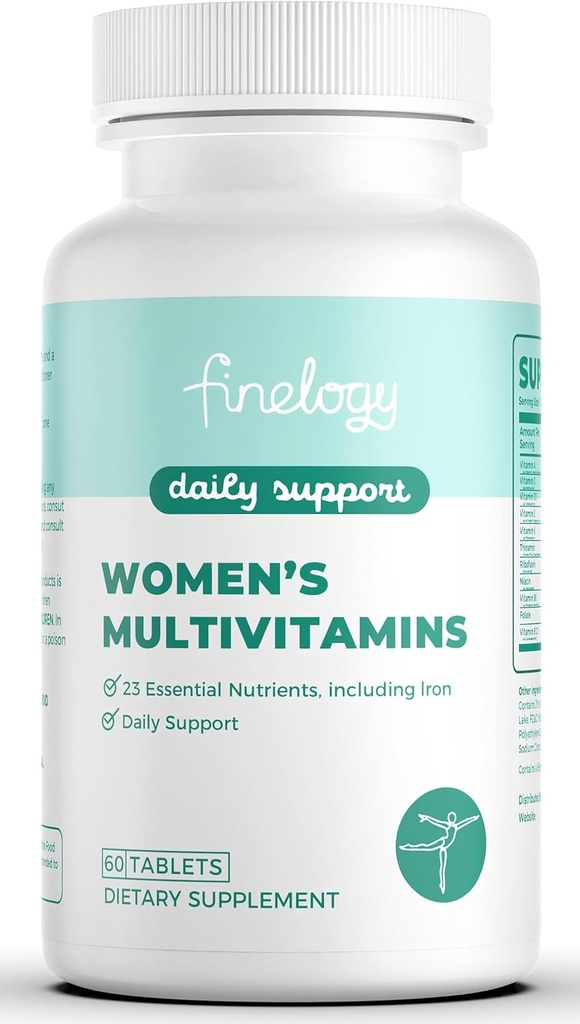 Multivitaminico femminile - Nutrienti essenziali con ferro, vitamine A, C, D3, K, B6 e B12 Integratori per la salute delle donne, Energy Hair Skin & Nails - Multivitamina quotidiana per le donne- 60 Conte