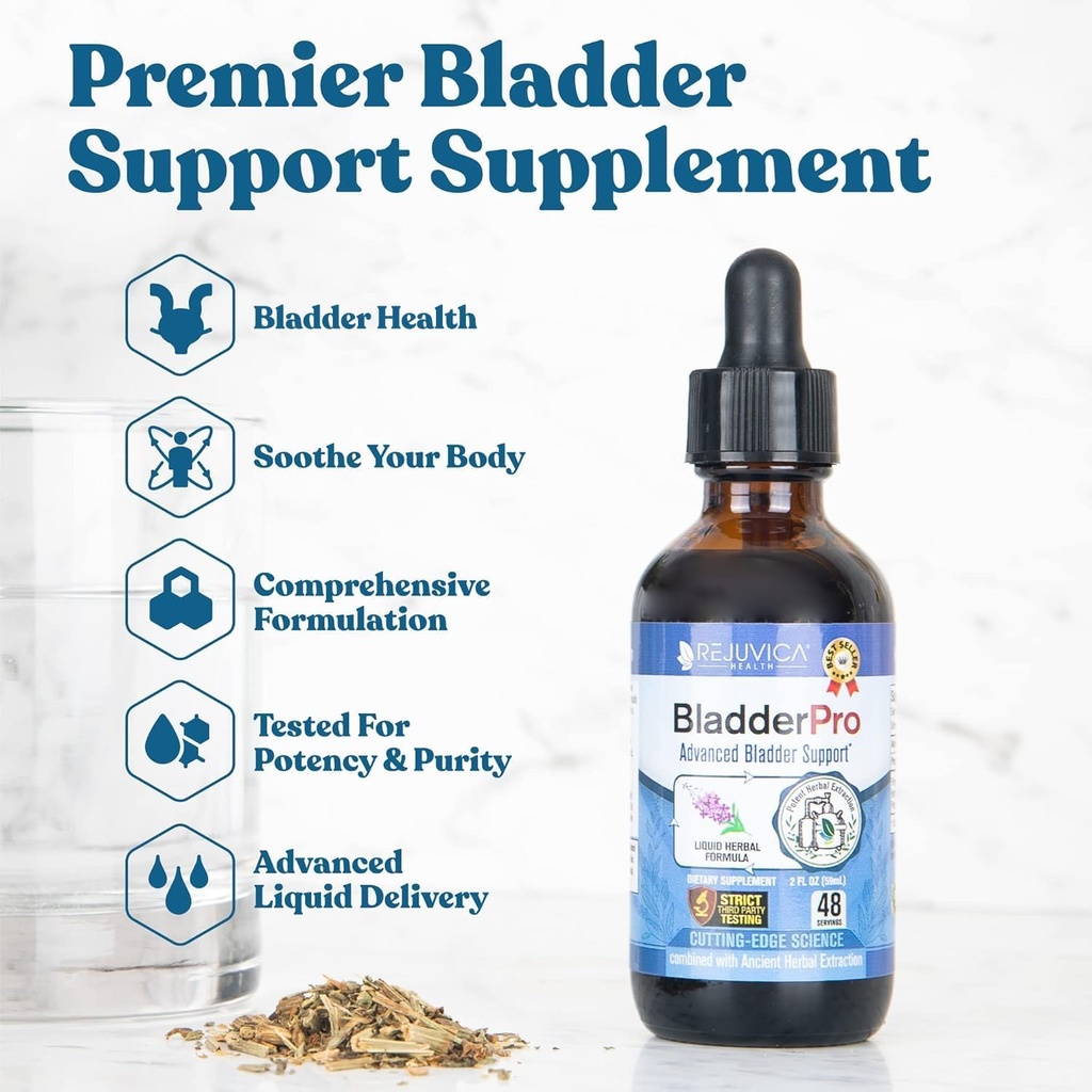 Rejuvica Health BladderPro für Männer und Frauen - Bladder Support Supplement - Flüssige Lieferung für bessere Absorption - Kürbis Seed, Uva Ursi, Goldenrod und mehr