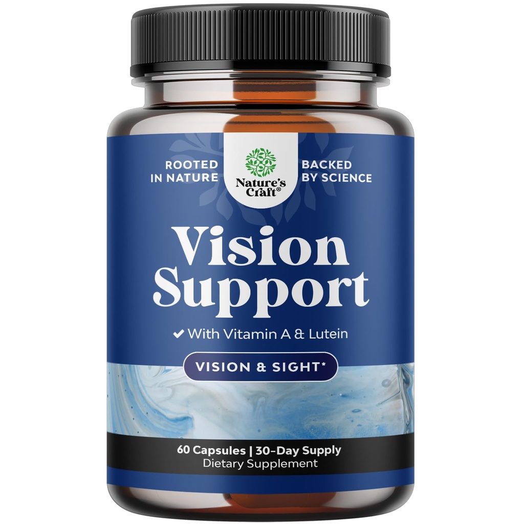 Vollständige Augengesundheitsergänzung für Erwachsene - Lutein 20mg pro Servierung Augen Vitamine für Vision Trockene Augen Druck und blaue Lichtschutz - Ergänzung Erwachsene mit Beta Carotene Augen