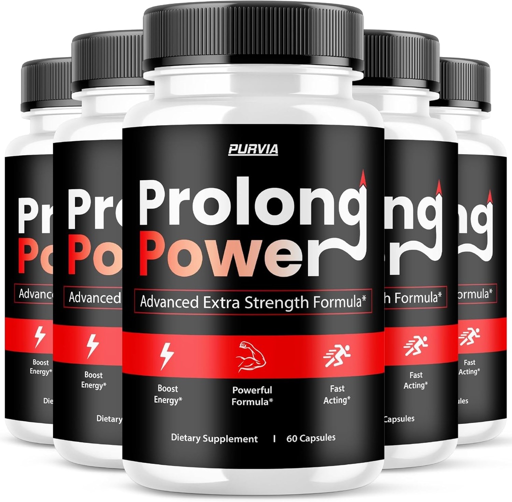 (5 Pack) Prolong Power Pills - Offizielle Formel - Fortgeschrittene Power Capsules Erweiterte Stärke Formel Gesamt Wellness Langen Pulver Pillen Supplement, Maximum Wellness ProlongPower (300 Kapseln)