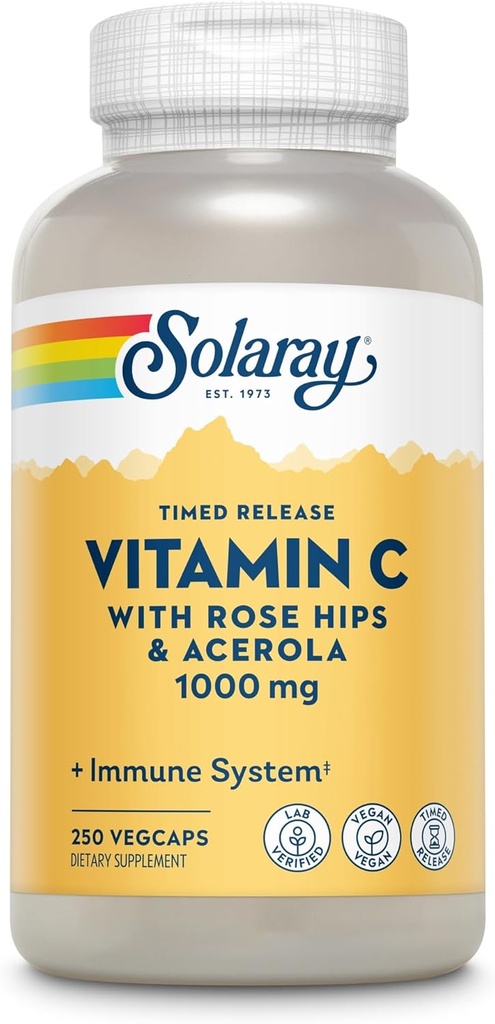 SOLARAY C Zweistufige Timed Release Supplement, 1000mg, 250 Count