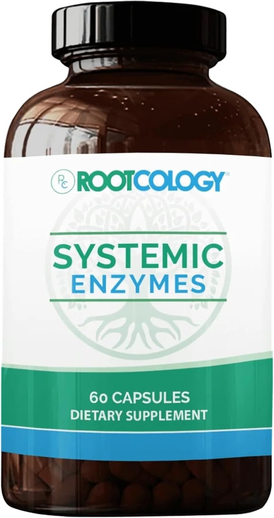 Rootcology by Dr. Izabella Wentz | Systemic Enzymes | Support Normal Tissue Repair with Turmeric and Ginger Extract | Natural Support for Healthy Healing | 60 Capsules