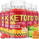Keto ACV Gummies - 1500MG ACV Keto Gummies per Uomini Donne - Aceto di sidro di mele con Madre, Probiotici, Vitamine B6 B12 per Digestione Gut - Vegan & Non-GMO,5 Confezione