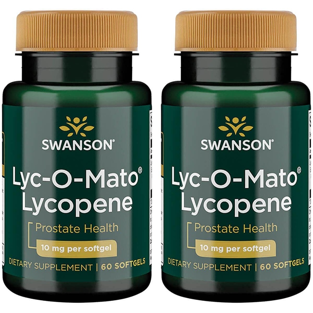 Swanson Lyc-O-Mato Lycopène 10 Milligrammes 60 gels (2 paquets)