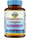 Terranics 5-in-1 Magnesium Complex Supplement 500mg - 5 Formen hohe Absorption Magnesium Glycinat Citrat Malate Aspartate Gluconate für Schlaf Herz Gesundheit - Non-GMO 120 Vegan Kapseln