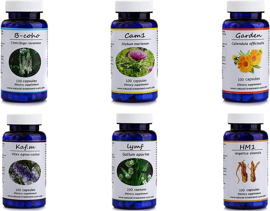 Ensemble de suppléments Hekma Center pour les fibroïdes - 100% Herbes naturelles, vitamines et suppléments alimentaires pour les fibroïdes - Pure Organic - Vegan - Fibroïde