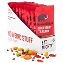 Mammoth Bar Goji Berry Trail Mix - 10 barres de protéines organiques – Prébiotique • Paléo • Sans gluten • Protéine d'oeuf • Sans OGM • cru • Noix premium