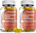 Magnesio Ossido 400mg Gummies, Magnesio Ossido Chewable Supplemento per muscolo, Nerve & Heart Health, Vegan, Pinapple Flavor, 120 Conte