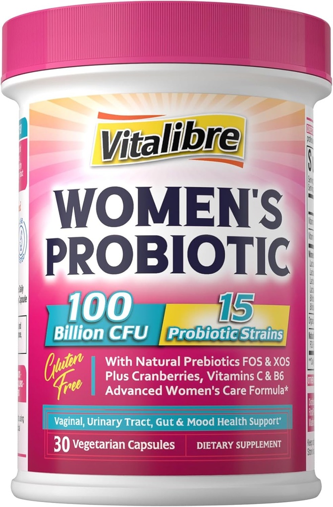 Probiotici da donna 100 miliardi di CFU e Magnesio supplemento complesso 10-in-1 420mg