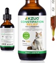Cat Constipation Relief - gouttes laxatives naturelles avec fibre de citrouille et probiotiques, formule de vétustes pour le soutien rapide de l'intestin, soulagement de la boule de cheveux, dosage liquide facile, saveur de poulet
