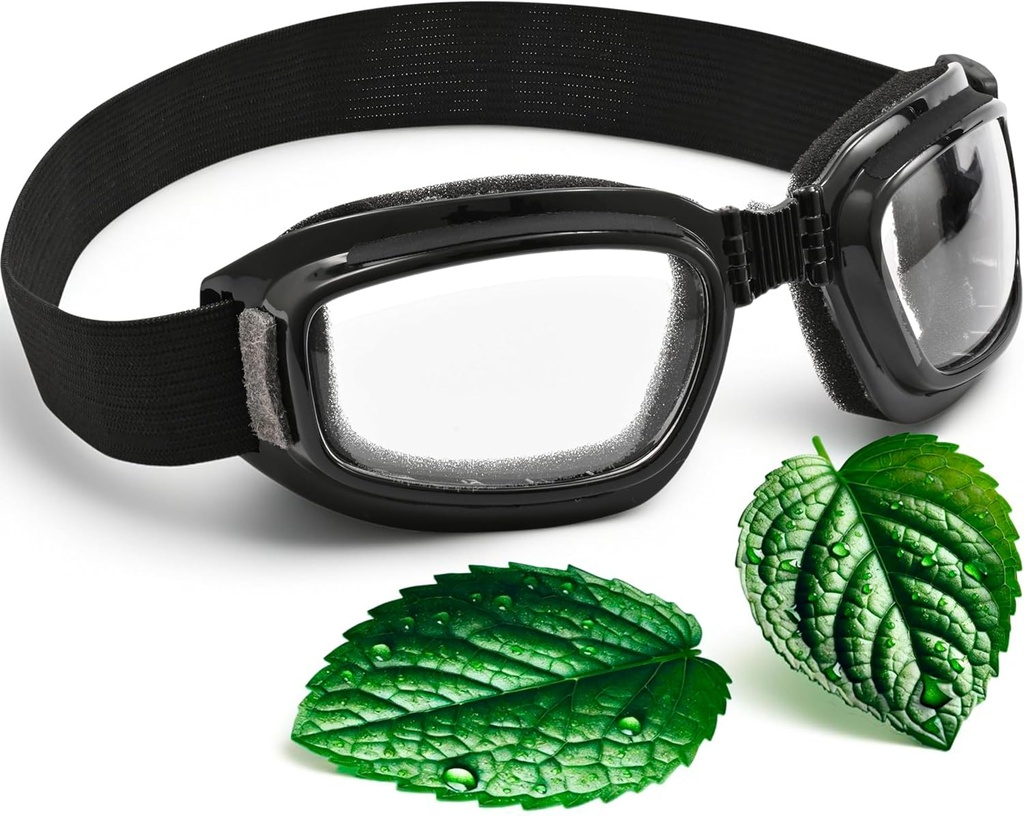 Lunettes 3D avec tampons d'humidité et coussin doux confortable – Masques d'œil sec en silicone hydratant avec design de chambre hydratant, universel pour une utilisation jour et nuit (transparent)